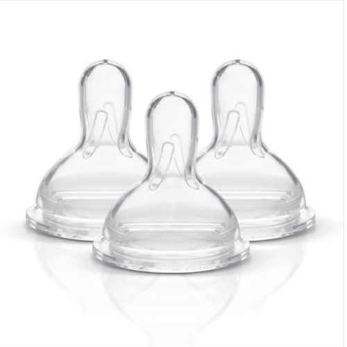 Medela Medium Flow Spare Nipples With Wide Base - 3ct