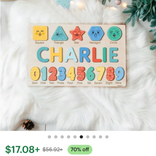 Personalized Puzzle Name Sign, Gifts and Toys for Baby Girls and Boys, Custom Name Puzzle for Toddlers, Best Baby Gift and Keepsake