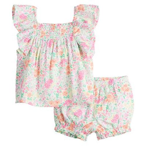 Baby & Toddler Girl Jumping Beans® Flutter Sleeve Top & Bloomer Set