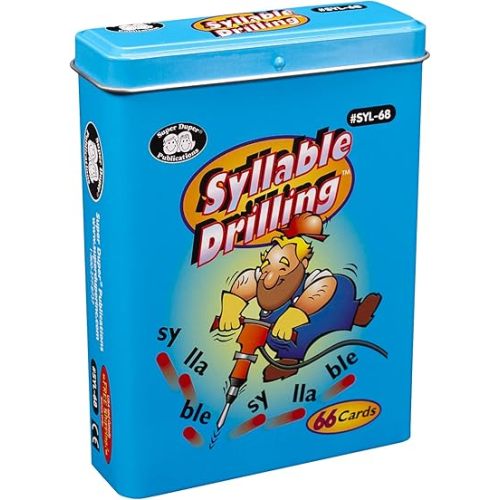 Super Duper Publications | Syllable Drilling Fun Deck Flash Cards for Speech-Language Pathologists | Educational Learning Resource for Children