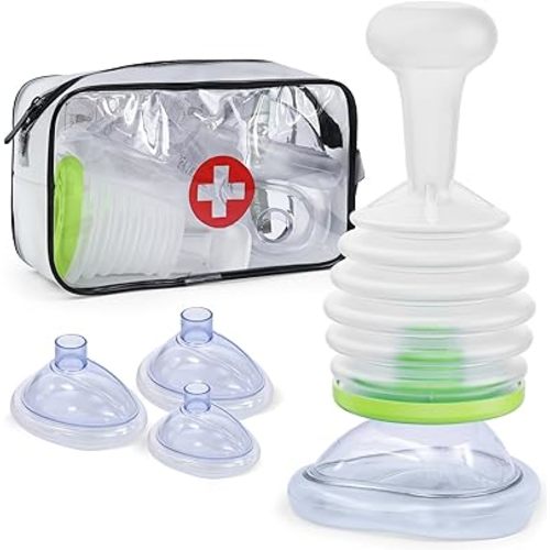 Anti Choking Device Choking Rescue Device,Choking Device for Kids & Adults, Portable Choking Rescue Device Home&Travel Kit,Choke Rescue Device for Kids & Adults with 3 Masks, Strong Suction Heimlich
