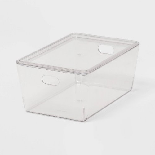 4L Stacking Clear Bin with Lid - Brightroom™