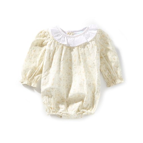 Edgehill Collection x Kristin Ellen Hockman Baby Girls Ellen Long Sleeve Floral Bubble