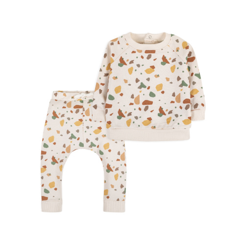 Little Star Organic Toddler Unisex Organic Cotton Sweatsuit Outfit Set, 2-Piece, Size 0-3 Months