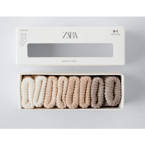 Four-Pack of Colorful Socks - Light beige | ZARA Canada