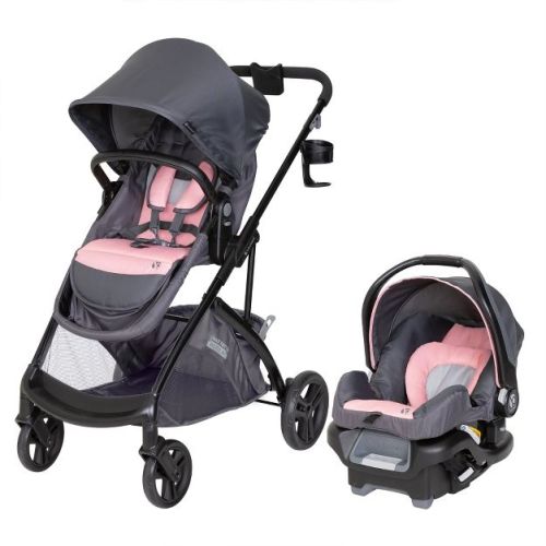 Baby Trend Modular Stroller Sonar Switch Travel System with Ally Infant Car Seat with Parent-Facing, Forward-Facing Configurations, Desert Pink
