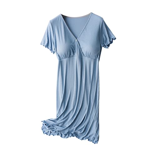 TANGNADE Nursing Dress Maternity Nightgown Sleepwear for Breastfeeding Maternity Dress Comfy Loungewear for Pregnancy
