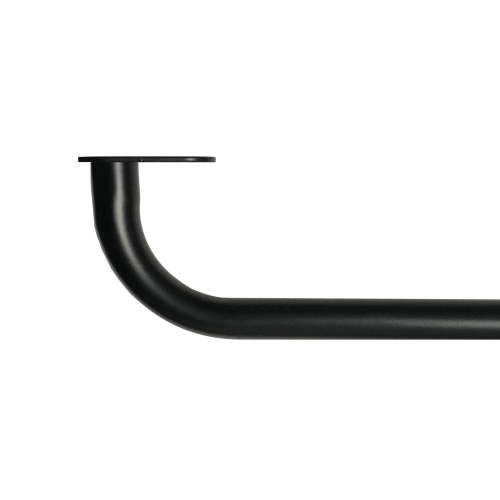 Mainstays 3/4" Matte Black Room Darkening Adjustable Wrap Curtain Rod, 30-84"