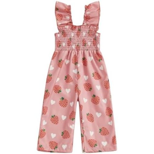 Infant Kids Summer Clothes Toddler Baby Girl Romper Jumpsuit Overall Pants Sleeveless Ruffle Halter One Piece Outfit