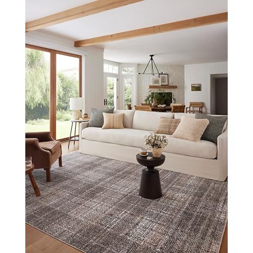 Loloi Angela Rose Ember Collection EMB-05 Graphite/Multi 7'-10" x 10' Area Rug