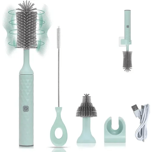 Amazon.com: WHNL Electric Bottle Brush Set with Baby Bottle Brush Cleaner, Nipple Brush,Straw Cleaner Brush,Travel Baby Essentials,Gift for New Moms,Blue : Industrial & ScientificPlay Icon