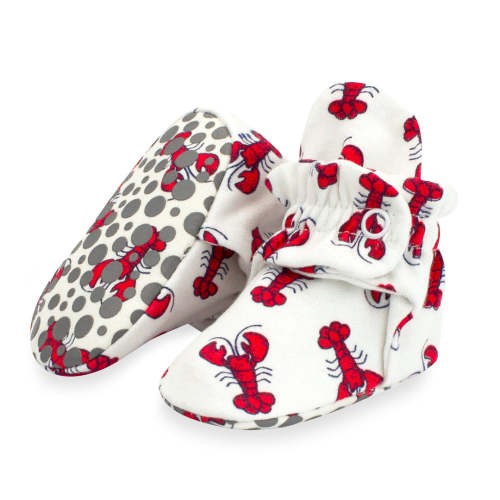 Lobsters Organic Cotton Gripper Baby Bootie – Zutano