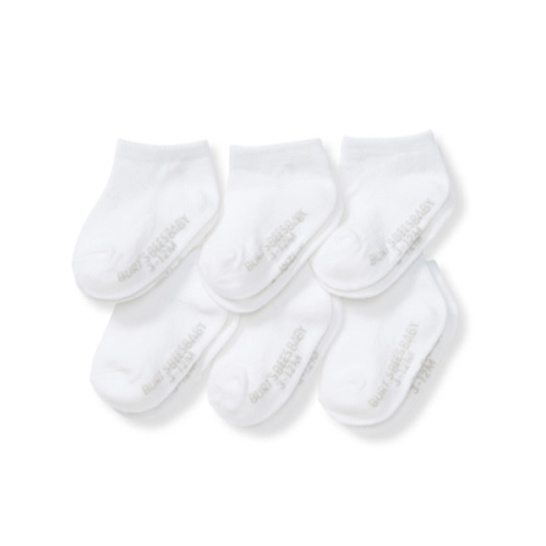 Solid Organic Cotton Baby Ankle Socks 6 Pack