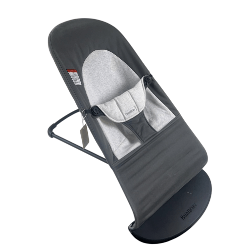 BabyBjorn Bouncer Balance Soft, Black Frame, Dark Gray/Gray