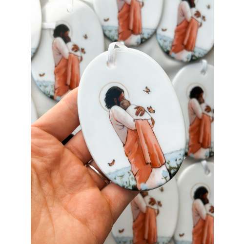 'Among The Forget Me Nots' Porcelain Ornament