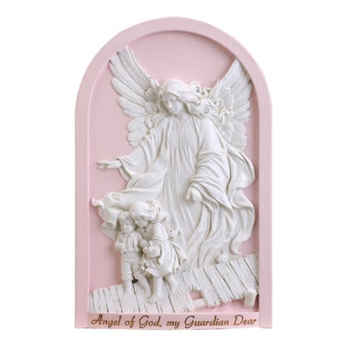 Guardian Angel Plaque - Pink