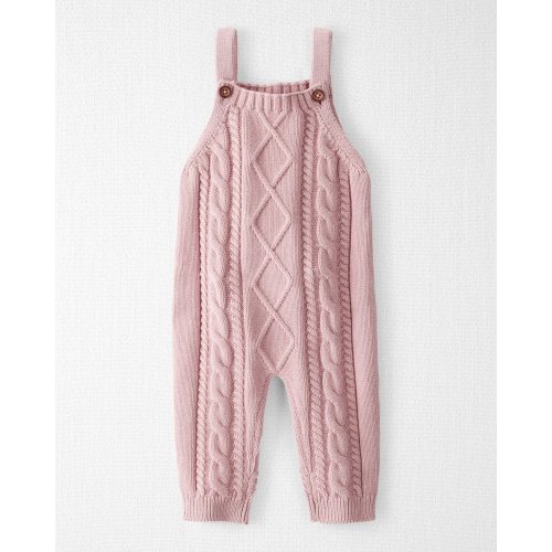 Baby Girl Organic Cotton Cable Knit Overalls - Little Planet | Carter's