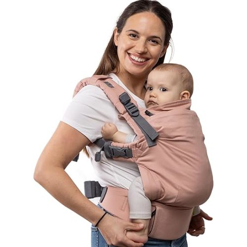 Boba X Ergonomic Baby Carrier - Adjustable Infant Carrier for Newborn to Toddler, Front and Backpack Babywearing 7 to 45 lbs, Baby Carrier with Adjustable Straps and Padded Shoulders (Bloom)