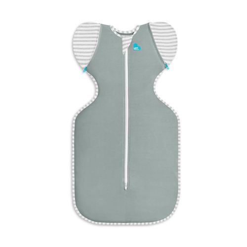 Love To Dream Swaddle Up Transition Bag, Snug Fit, Zip-Off Wings, 1.0 Tog Suitable for Moderate Temperature 20-24°C, Machine Washable & Double Zip for Easy Nappy Change, Deep Olive