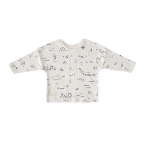 Dropped Shoulder Long Sleeve Top