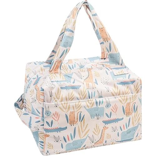 Diaper Wet Dry Bag Small Diaper Tote Bag Nappy Organizer Pod Water-resistant Diaper Pod for Baby,Gym Bag,Travel Bag (Crocodile)