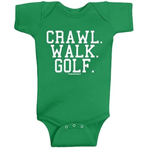 Threadrock Unisex Baby Crawl Walk Lift Fish Golf Soccer Hockey Infant Bodysuit
