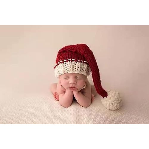 Newborn Photography Props Outfits Christmas Hat Leggings Infant Baby Boy Girl Photoshoot Costume