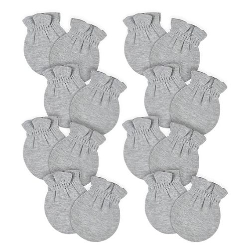 Gerber Baby 12-Pack No Scratch Mittens, Gray Heather, 0-3 Months (8-Pack) - 0-3 Months (8-pack)