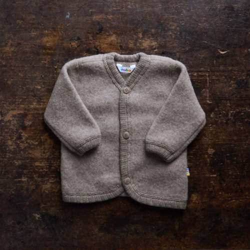 Baby & Kids Merino Wool Fleece Jacket in Sesame - Size 0-3M