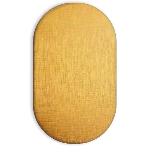 Bassinet Sheet for Baby Boy and Girl, Fitted Sheets for Rectangle, Oval, Hourglass Bassinet Mattress, Muslin Moses Basket Sheets with Neutral Style (Mustard Yellow)