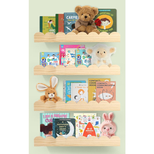 Floating Scalloped Shelves for Nursery