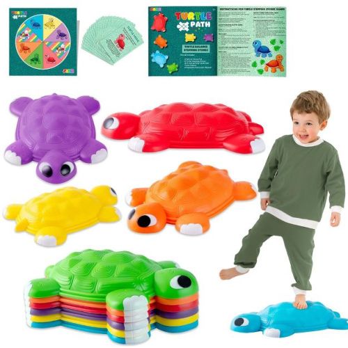 Syncfun 6 Pcs Stepping Stones For Kids, Turtle Balance Steppers, Toddler Non-slip Balance Toys Encourage Toddler Balance & Motor Skills For Age 3+