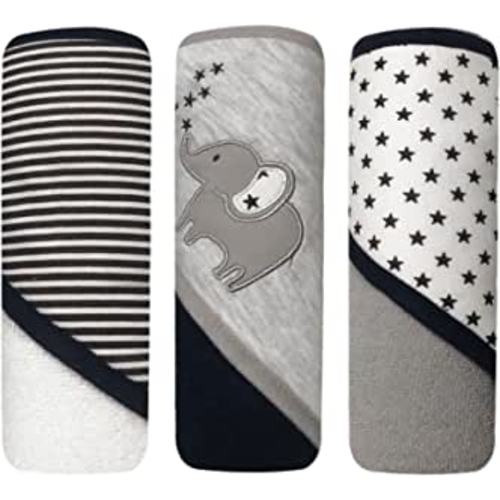 Amazon.com: MODERN BABY 3 Pack Hooded Baby Towels Set for Newborn & Infant Boys & Girls Baby Bath Towels : Baby