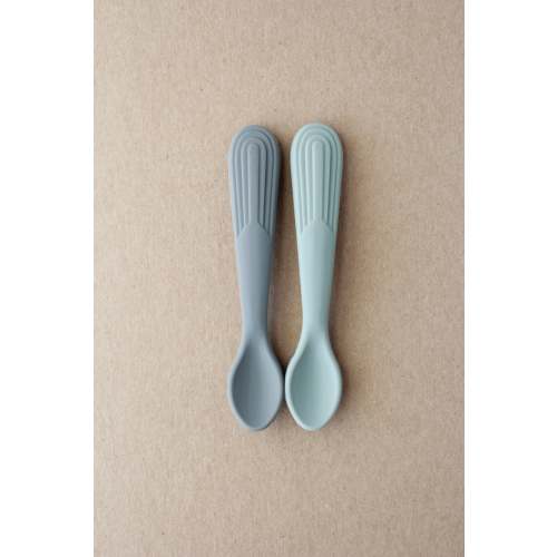 Rainbow Spoon - Dim Grey | Cloud Blue – littleCHEW