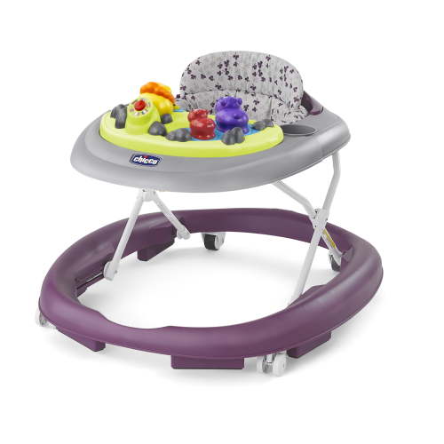Chicco Walky Talky Activity Baby Walker with Multi-Lingual Play Tray - Flora (Purple/Grey), New