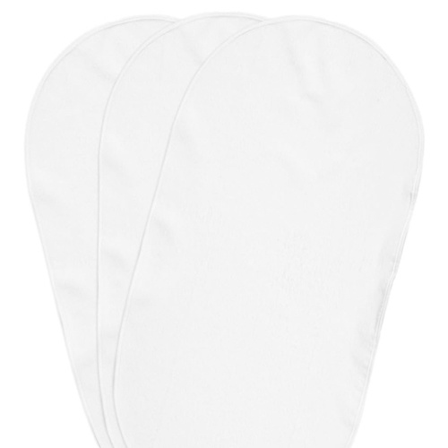 Boppy Changing Pad Liners, Pack of 3, White, Soft Terrycloth with Waterproof Backing Makes Wiggly Diaper Changes Easier and Comfy, for Quicker Cleanup of Changing Pads, Machine Washable and Dryable