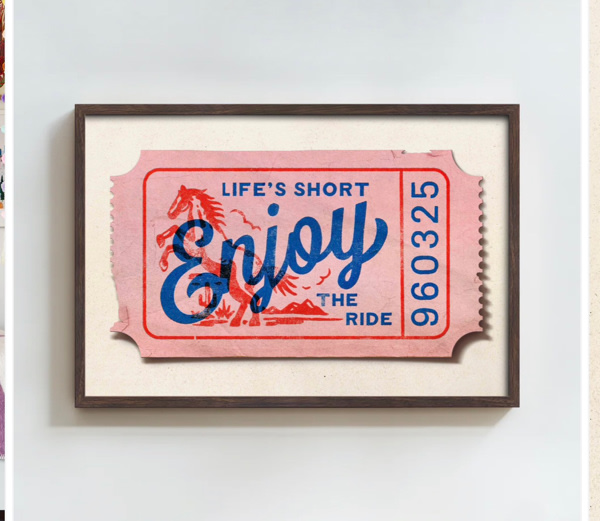 Life's Short, Enjoy the Ride - Western by LVG Studio – Little Van Gogh's
