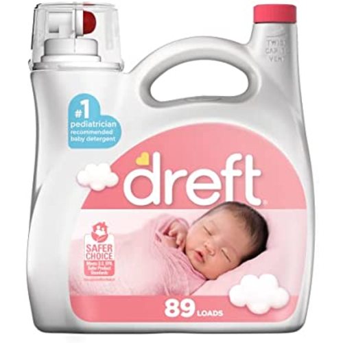 Dreft Stage 1: Newborn Baby Liquid Laundry Detergent, 89 Loads 128 Fl Oz, 1 Choice Of Pediatricians