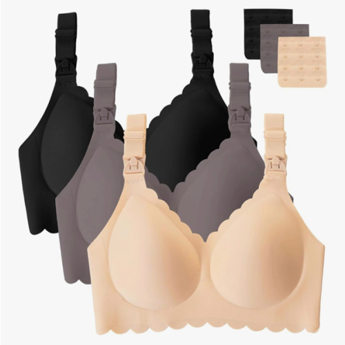 Gailife 3 Pack Nursing Bras for Breastfeeding Seamless Wireless Maternity Bras for Pregnancy Soft Sleep Breastfeeding Bra