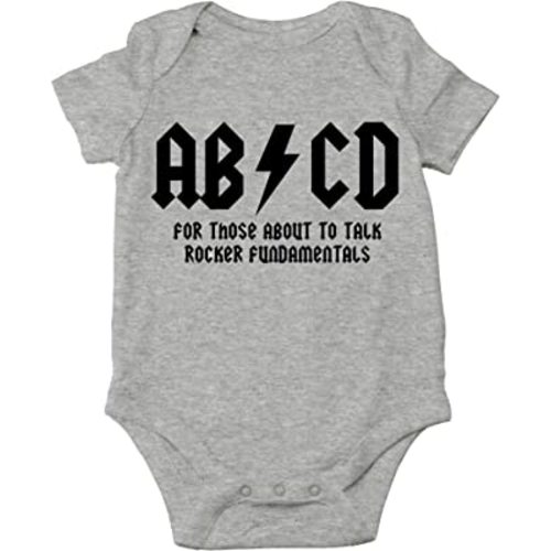 CBTwear ABCD - AC Music Toddler DC Rock and Roll Funny Romper Cute Novelty Infant One-piece Baby Bodysuit