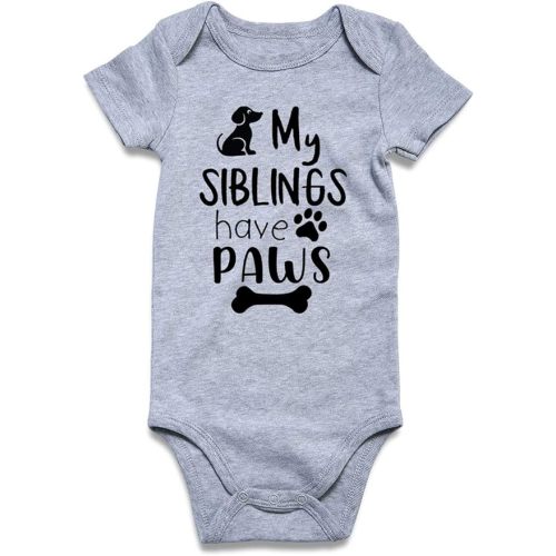 Funnycokid Baby Boys Girls Bodysuit Funny Newborn Romper Short Sleeve Infant Neutral Outfits Jumpsuit 0-12 Months
