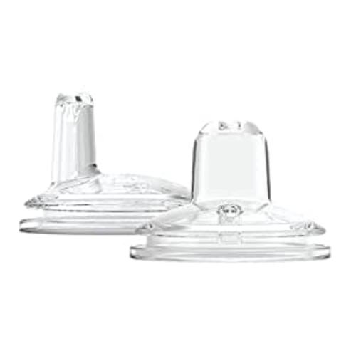 Dr. Brown’s® Milestones™ Options+™ Sippy Spouts, 2-Pack Wide-Neck, Soft 100% Silicone Baby Bottle Sippy Spout, 6m+ : Baby