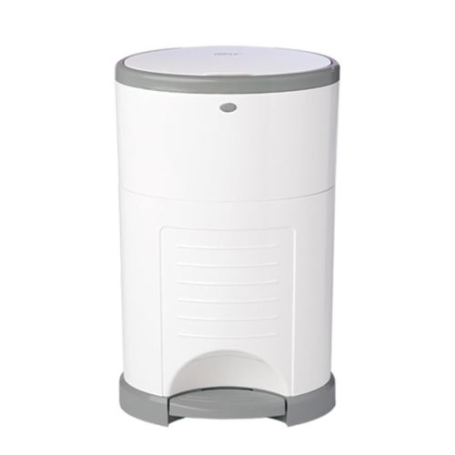 Diaper Dekor Plus Hands-Free Diaper Pail | Largest & Easiest to Use | Just Step–Drop–Done | Doesn’t Absorb Odors | Quick Bag Change | Great for Cloth Diapers | 70% Recycled Materials | EKO White