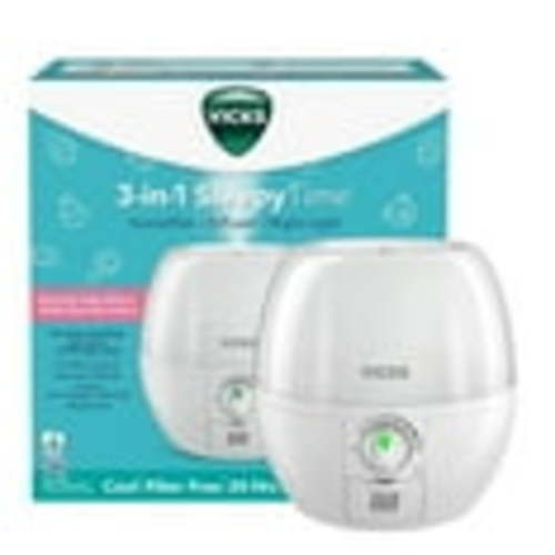 Vicks Portable 3-in-1 Sleepy Time Ultrasonic Cool Mist Humidifier, Nightlight, Sweet Dreams, VUL500