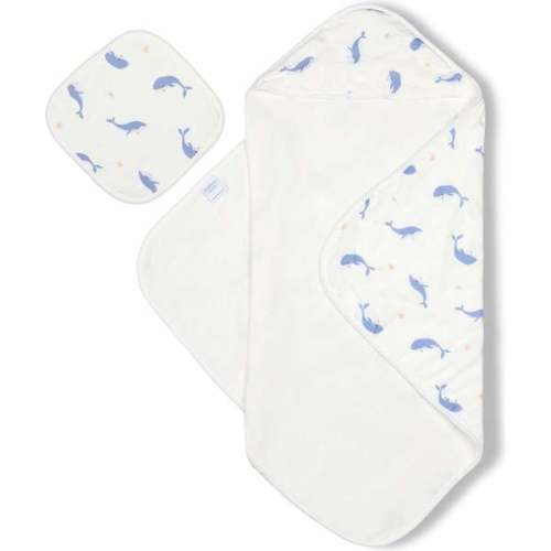 Hooded Towel Set, Whale - Bamboo Little | Maisonette