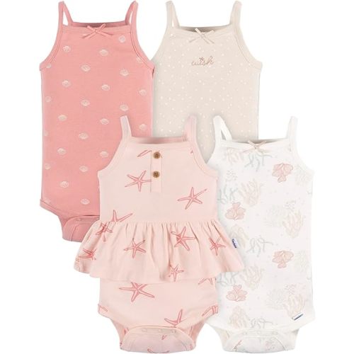 Gerber Baby Girls' Multi-pack Sleeveless Onesies Bodysuit