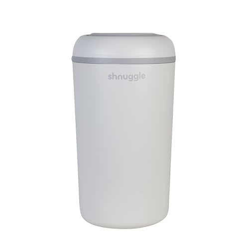 Eco-Touch Baby Nappy Diaper Bin - Odor Lock Airlock, No Costly Refills, 10L Capacity, Recyclable, Use Any Bag - White Nursery Diaper Pail