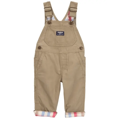 Baby Solid Canvas Overalls - Brown - OshKosh | Carter's