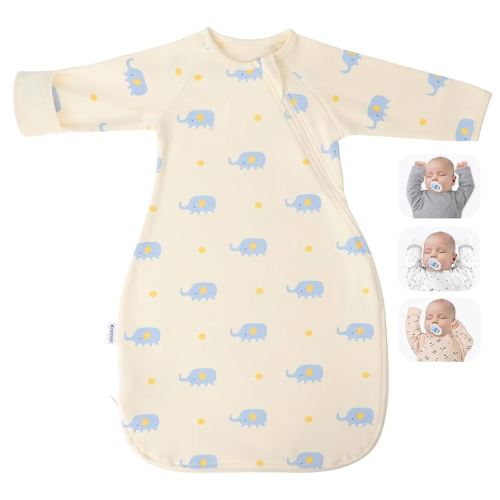 Transitional Swaddle Sack with Arms Up & Sleeves, Mitten Cuffs, 2-Way Zipper, Sleeping Sacks for Newborns - Calms Startle Reflex, Boys & Girls Sleep Bag