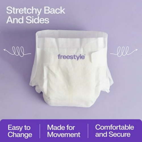 Freestyle Hyper Absorbent Ultra Soft Baby Diapers, Size 2, 68 Count (Select for More)